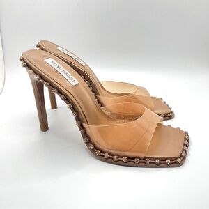 Steve Madden Zaylee Lucite and Rhinestone Embellished Heels Size 9